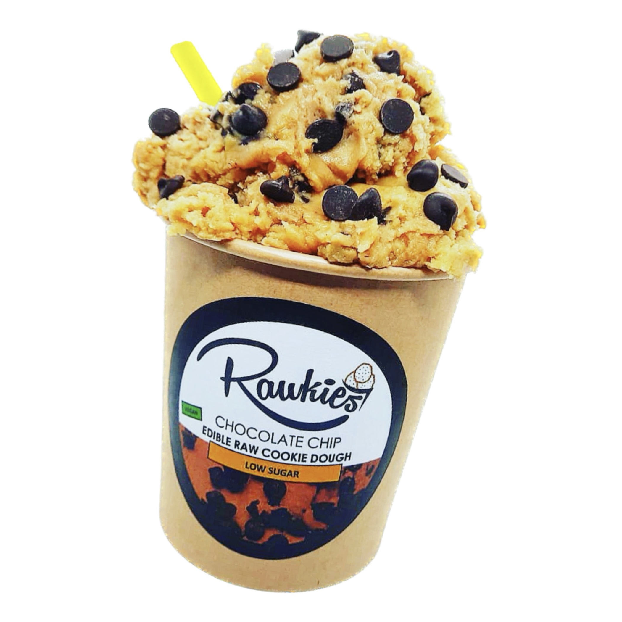 16OZ CHOCOLATE CHIP (LOW SUGAR) EDIBLE RAW COOKIE DOUGH