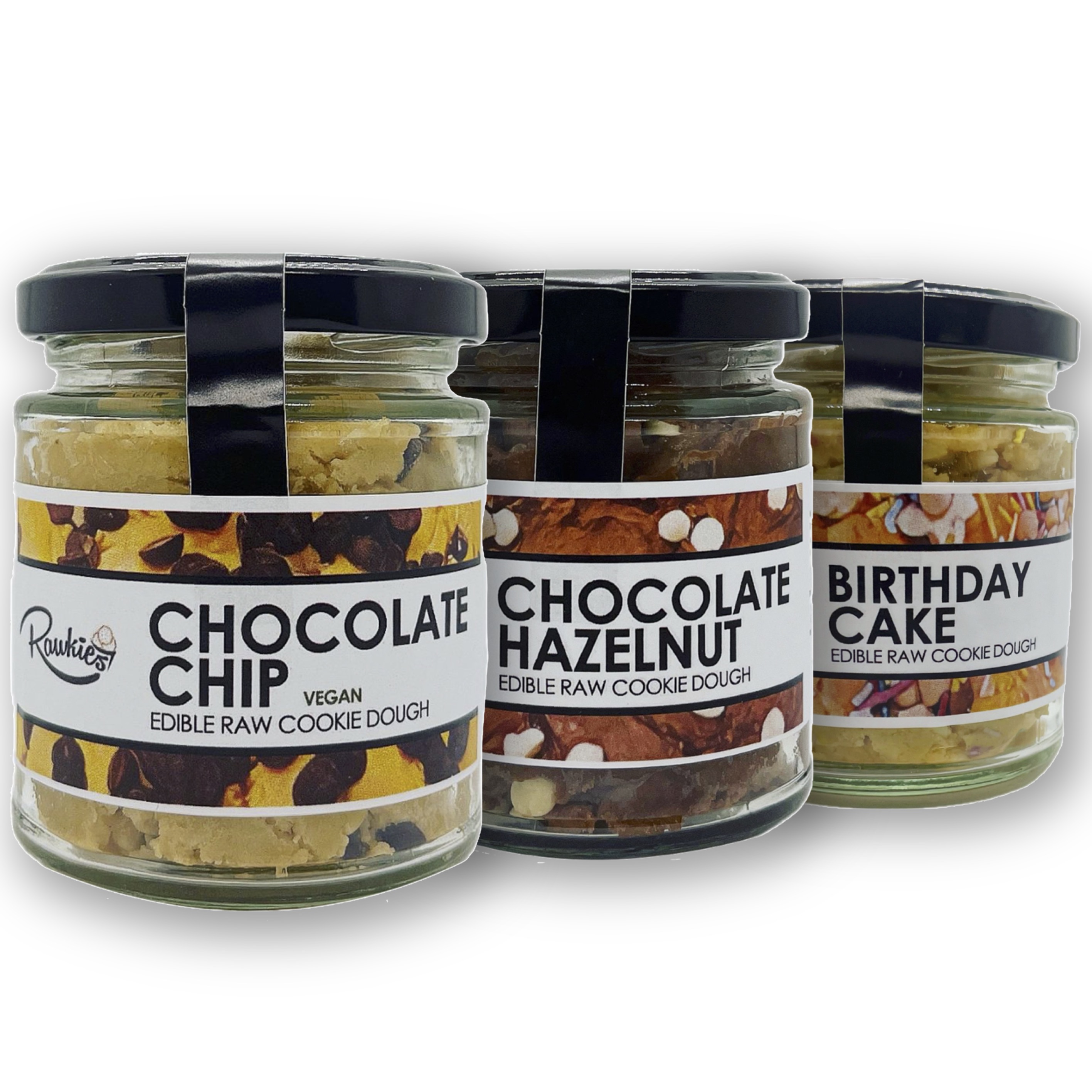 (Mix Box) Chocolate Chip, Birthday Cake & Chocolate Hazelnut Ready-To-Eat Cookie Dough 8+8+8 (24) x 190G